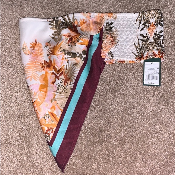 Wild Fable Strapless Printed Scarf Top - Picture 5 of 10